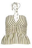 Bishop and Young Aeries Hapter Top style K4FTW2403J in Olive Stripe; 
