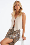 Bishop and Young Clothing Aster Cutout Sweater Style K1FSW2971-SND in sand; 