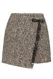 Bishop and Young Clothing Curtis Mini Skirt Style K4GSKW3478 in Multi Herringbone; Effortless Polished Fall Outfit