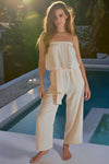 Bishop and Young Free Spirit Jumpsuit Style K1EJS1722G in Sand;Sash Tie Jumpsuit;Dress Jumpsuit; 