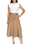 Bishop and Young Skye Zip Front Dress Style KFDW3108 in Blue Tencel;Bishop and Young Kristopher Dress Style K4FDW3111B in Honey; 2 Piece Layered Look Dress