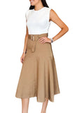 Bishop and Young Skye Zip Front Dress Style KFDW3108 in Blue Tencel;Bishop and Young Kristopher Dress Style K4FDW3111B in Honey; 2 Piece Layered Look Dress