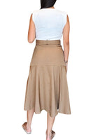 Bishop and Young Skye Zip Front Dress Style KFDW3108 in Blue Tencel;Bishop and Young Kristopher Dress Style K4FDW3111B in Honey; 2 Piece Layered Look Dress