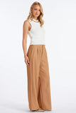 Bishop and Young Marbella Wide Leg Pant Style K4FPW2731A-HNY in Honey; Pleated Wide Leg Trouser Pant