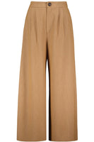 Bishop and Young Marbella Wide Leg Pant Style K4FPW2731A-HNY in Honey; Pleated Wide Leg Trouser Pant