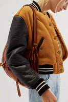 Blank NYC Book Smart Jacket Style 01XL6859 AHW in Camel and Black;Varsity Style Jacket;Blank NYC Varsity Jacket; 