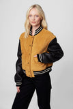 Blank NYC Book Smart Jacket Style 01XL6859 AHW in Camel and Black;Varsity Style Jacket;Blank NYC Varsity Jacket; 