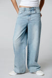Blank NYC Denim Pant Style 52CH3591 HCL in Home Free; Light Wash Low Rise Wide Leg Jeans