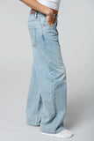 Blank NYC Denim Pant Style 52CH3591 HCL in Home Free; Light Wash Low Rise Wide Leg Jeans