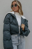 Blank NYC Open Mic Jacket Style 31WE6906 in Black;Sherpa Collar Puffer Jacket