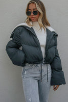 Blank NYC Open Mic Jacket Style 31WE6906 in Black;Sherpa Collar Puffer Jacket