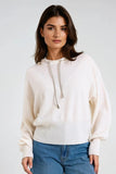 Brodie Cashmere Hilary Hoodie in Ivory; 