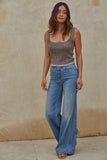 By Together Clothing The Jolene Top Style W1246 In Brown Taupe; 