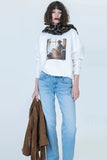 CPress Studios TRY AND MAKE ME COZY SWEATSHIRT Style 7WCTRYAN in Worn White; Western Themed, Original Art, Cotton Sweatshirt