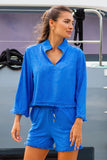 Cabana Life Clothing Royal Leaf Textured Top Style 903-ESS-3008. 