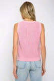 Central Park West Clothing Bella Shell Sweater Style CU23-1000S in Pink; 