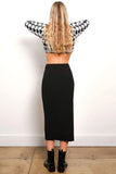 Central Park West Clothing Mason Wrap Skirt Style CF23-4017W in Black;Black Wrap Skirt; 