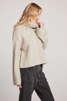 Chaser Brand Clothing Geenie Toasted Coconut Long Sleeve Style CWA259-TCCNT in Toasted Coconut;Apres Ski Sweater; Turtle Neck Sweater