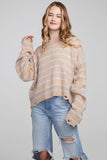 Chaser Brand Clothing Jax Fairfax Stripe Pullover style CW9803-FRFXSRP;Striped Distressed Sweater;Chaser Striped Distressed Sweater; 