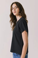 Chaser Brand Clothing Tini Time Tee Style CW9237-CHA8139 in True Black; Martini Graphic Tee; 
