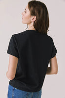Chaser Brand Clothing Tini Time Tee Style CW9237-CHA8139 in True Black; Martini Graphic Tee; 