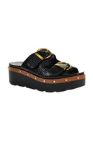 Chinese Laundry Surfs Up Sandal Style in both Black Croc and Clear; Platform Sandal birkenstock Dupe