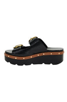 Chinese Laundry Surfs Up Sandal Style in both Black Croc and Clear; Platform Sandal birkenstock Dupe