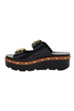 Chinese Laundry Surfs Up Sandal Style in both Black Croc and Clear; Platform Sandal birkenstock Dupe