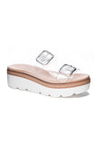 Chinese Laundry Surfs Up Sandal Style in both Black Croc and Clear; Platform Sandal birkenstock Dupe