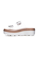 Chinese Laundry Surfs Up Sandal Style in both Black Croc and Clear; Platform Sandal birkenstock Dupe