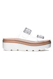 Chinese Laundry Surfs Up Sandal Style in both Black Croc and Clear; Platform Sandal birkenstock Dupe