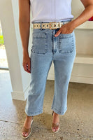 Cleobella Judy Grommet Belt Style CM24SU2097 in Ivory; 