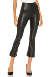 Commando Faux Leather Crop Flare Legging Style SLG33 in Black;Cropped Flare Faux Leather Pant; 