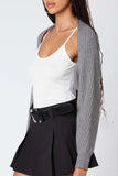 Cotton Candy LA Batwing Knit Shrug Style CS-12757 in Heather Grey; 