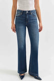 Daze Denim Heartbrteaker Style D00016232SO INFLU in Influencer; Medium Wash Mid Rise Flare Jeans