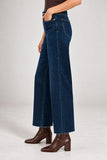 Daze Denim Pleaser High Rise Wide Ankle in Magic Hour Style D00017181ZZ MGCHR in Magic Hour; Dark Indigo Wash, Wide Leg, High Rise, Cropped Jeans.