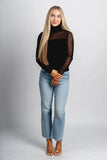 Daze Denim Shy Girl Style D00017171 in New Light; Women's cotton blend stretch cropped flare raw hem light wash high rise jeans