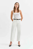 Daze Denim Westward High Rise Barrel Leg Jean Style D00017250FH in Swan; White Barrel Leg Spring Summer Jeans; 