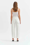 Daze Denim Westward High Rise Barrel Leg Jean Style D00017250FH in Swan; White Barrel Leg Spring Summer Jeans; 