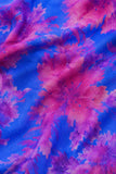 Close-up of the watercolor pink floral print on lightweight stretch mesh fabric. Deborah Viereck Victory Dress in Max Mesh