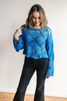 Deluc Clothing Alula Sweater Style 9917D in Cobalt Blue; 