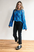 Deluc Clothing Alula Sweater Style 9917D in Cobalt Blue; 