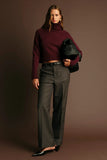 Deluc Clothing Pugliese Turtle Neck Sweater Style 9884D in Wine; wine colored fall turtle neck sweater; Burgundy Turtle Neck Sweater