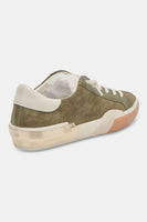 Dolce Vita Zina Plush Sneakers in Moss Perforated Suede; 