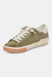 Dolce Vita Zina Plush Sneakers in Moss Perforated Suede; 