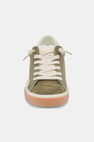 Dolce Vita Zina Plush Sneakers in Moss Perforated Suede; 