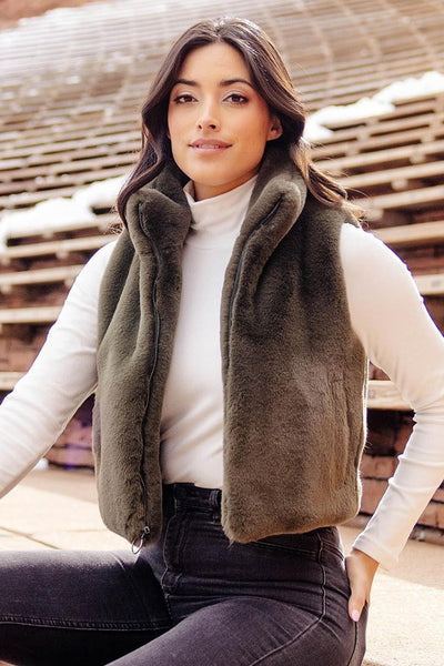 Faux Fur Le Mink Zip Vest – bfree boutique