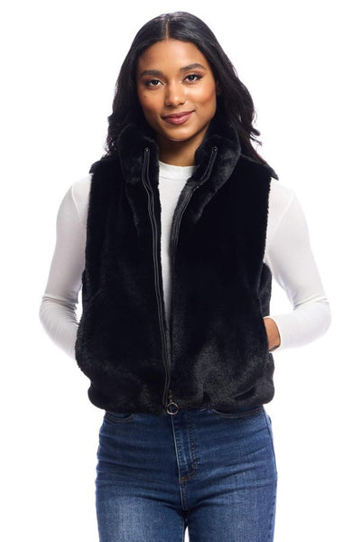Faux Fur Le Mink Zip Vest – bfree boutique