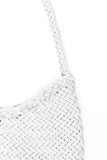 Dragon Diffusion Nova Luna Bag Style 8020 in Bardo White and in Tan with Black;Woven Leather Bag; Real Woven Leather Shoulder Bag; Dragon Diffusion Bag