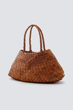 Dragon Diffusion Santa Croce Bag Big in Forest Green and in Tan;dragon Diffusion Woven Leather Bags; 